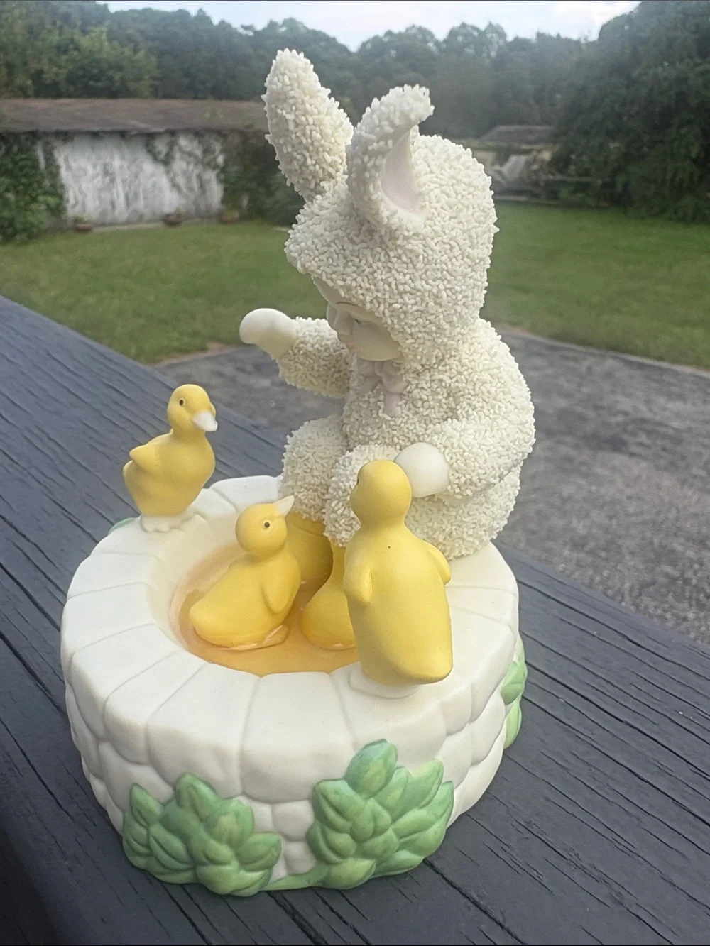 Figurine with Ducklings Decorative Accent called 